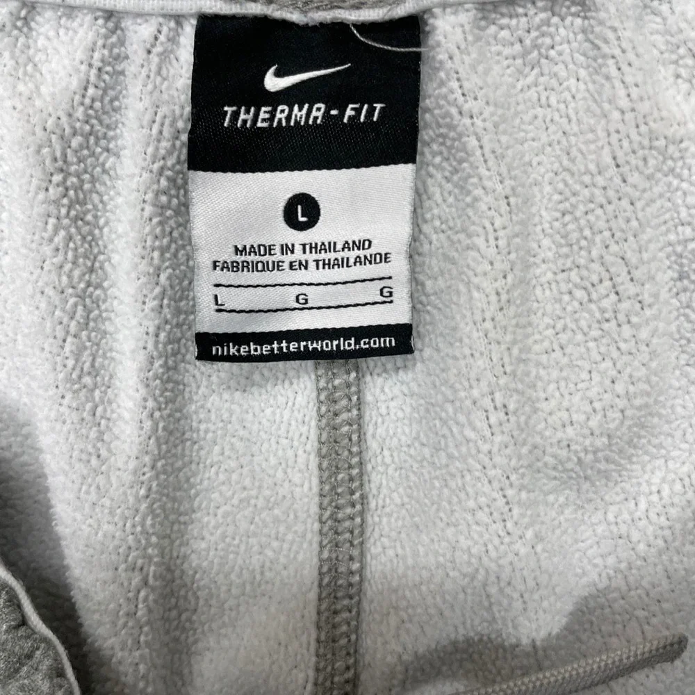 Nike Sweatpants Men L Gray Therma-Fit Fleece Gym Lift Athletic